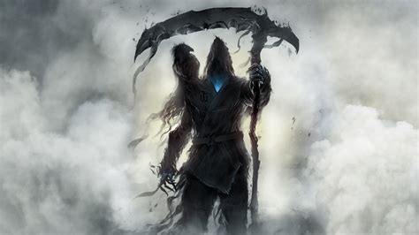 Download 1920x1080 Wallpaper Fantasy Grim Reaper Raven
