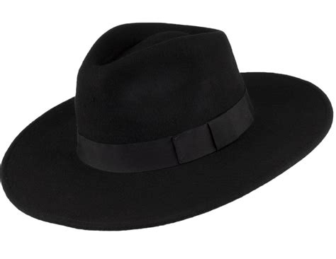 Hats Jaxon The Author Wide Brim Fedora Hat Black