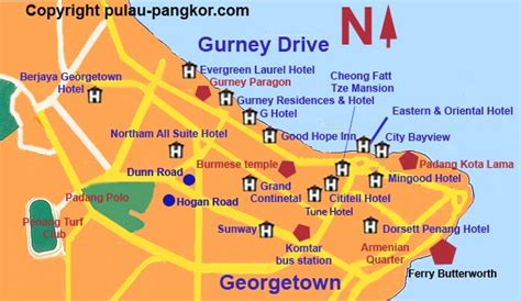 Map Of Penang Maps Of Penang Georgetown And Batu Ferringhi