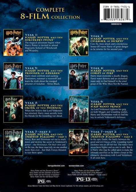 Harry Potter Complete 8 Film Collection Radcliffe Daniel Grint