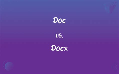 Doc Vs Docx Whats The Difference