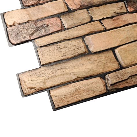 Pack Of 10 3d Wood Tile Slate Stone Brick Effect Pvc Interior Panels