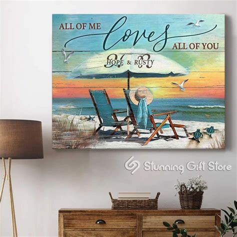 Personalized Romantic Canvas Beach Wall Art And So Together We Built A