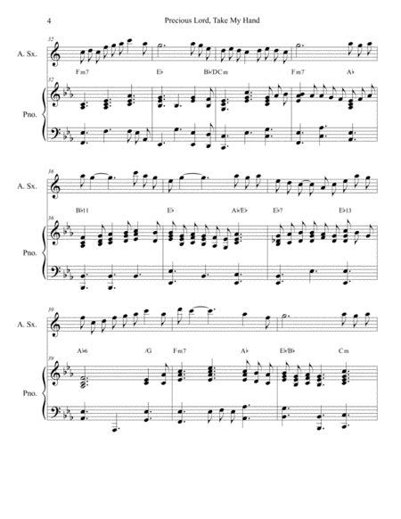 Precious Lord Take My Hand Sax Solo Free Music Sheet Musicsheets Org