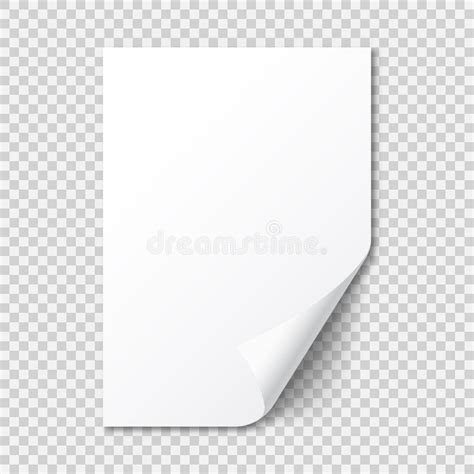 Realistic Blank Paper Sheet With Shadow In A4 Format On Transparent