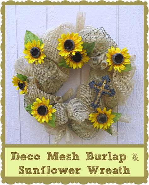 Crafty In Crosby Summery Sunflower And Burlap Wreath