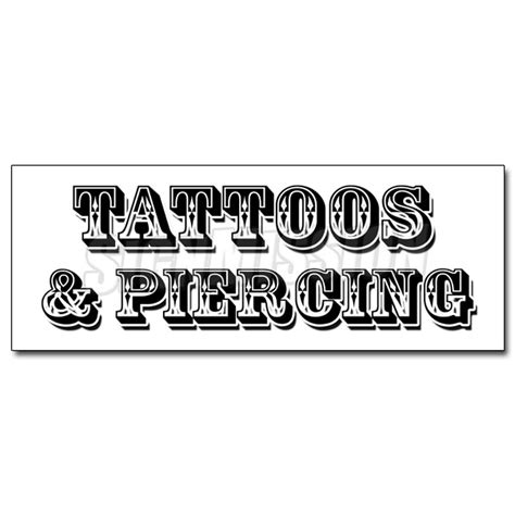 12 Tattoos And Piercing Decal Sticker Parlor Artwork Artist Pierce