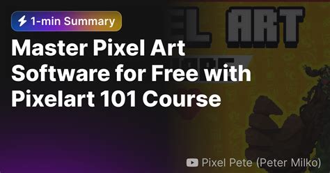 Master Pixel Art Software For Free With Pixelart 101 Course — Eightify