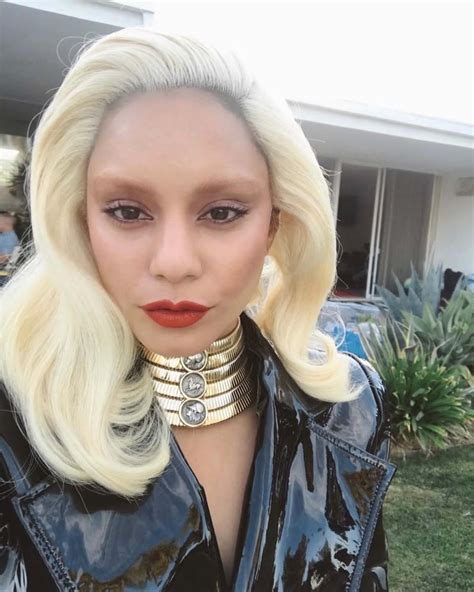 Vanessa Hudgens Appears To Channel Lady Gaga With Blonde Wig And Bleached Brows
