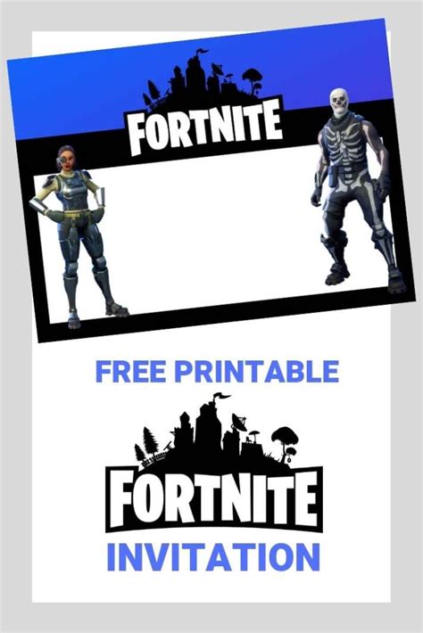 Free Fortnite Invitations For Print Or Sending Digitally Printable