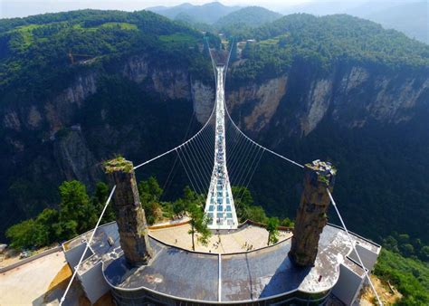 Worlds Tallest And Longest Glass Bridge Opens In China Bay Bridge