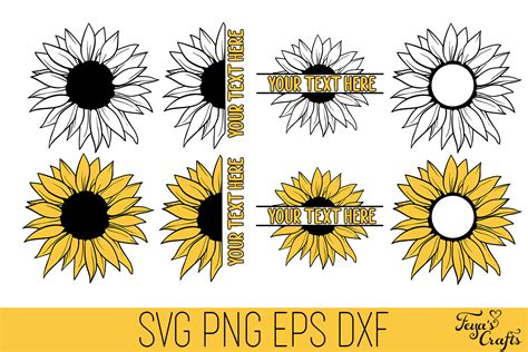 Sunflower Cut Files Pack Graphic By Anastasia Feya · Creative Fabrica