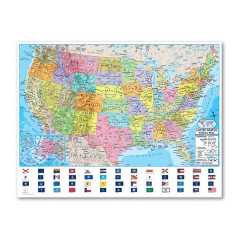 Universal Map Advanced Political Rolled Map Paper Wayfair Canada