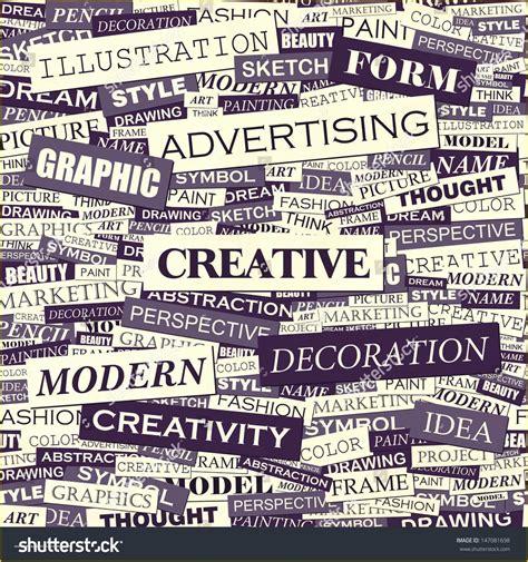 Word Art Collage Template Free Of Creative Word Cloud Illustration Tag