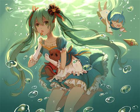 1920x1080px 1080p Free Download Hatsune Miku Vocaloid Underwater