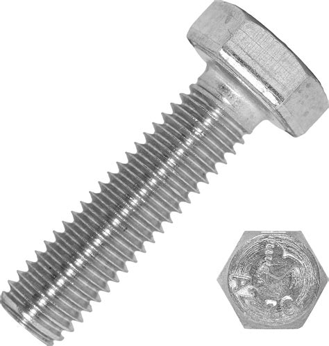 M6 X 30mm Set Screws Hex Head Fully Threaded Bolt Stainless Steel A2 Din 933 C 099
