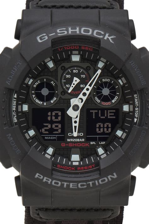 All our watches come with outstanding water resistant technology and are built to withstand extreme. G-Shock Ga100mc Cloth Band Watch in Black - Lyst