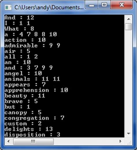 Mapping Words To Line Numbers In Text Files In Stl C Technical