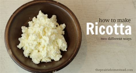 How To Make Fresh Ricotta Cheese 2 Ways Homestead And Survival
