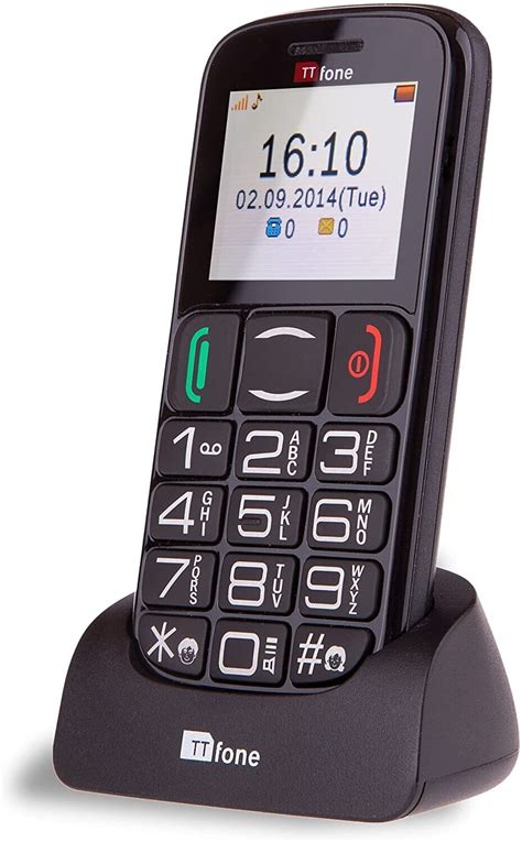 T-fone Mercury-2 Big Button Mobile Phone with Charging Dock
