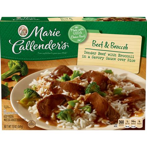 Marie Callenders Frozen Dinner Beef And Broccoli 13 Ounce
