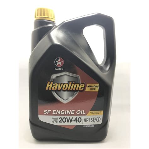Caltex Havoline Gasoline Sf Engine Oil Sae 20w 40 4 Liters Shopee