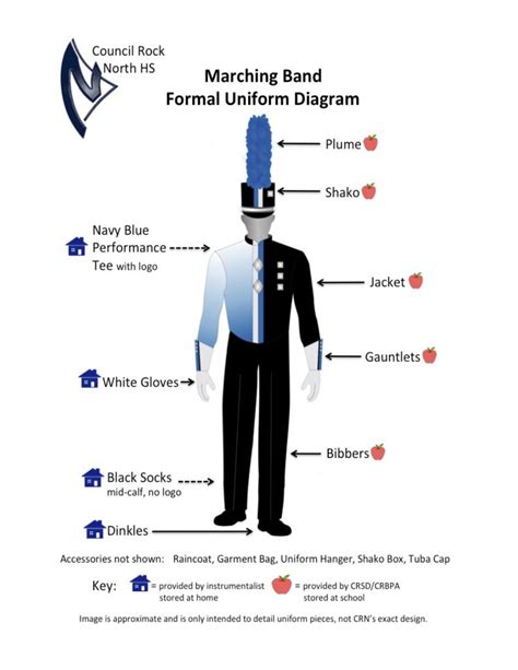 Marching Band Instrumentalist Uniform Information Council Rock North Marching Band