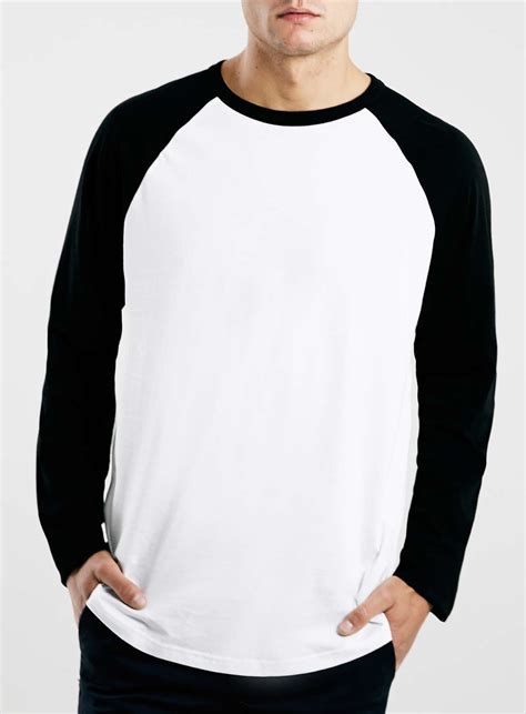 White Black Contrast Raglan Long Sleeve T Shirt Blingby