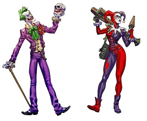 Batman Arkham Asylum Joker And Harley Quinn Comic Art Community