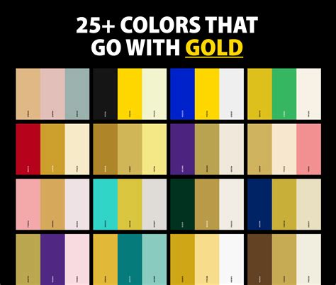 25 Best Colors That Go With Gold Gold Color Palettes Creativebooster