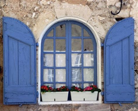 French Window Blue Shutters French Windows Windows