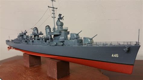 Us Navy Destroyer Uss Fletcher Dd 445detailed Ship Model Etsy
