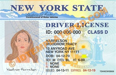 New York Drivers License Psd Template Photoshop File Design En 2018