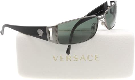 Versace 2021 10016 Gray Green Gunmetal Sunglasses