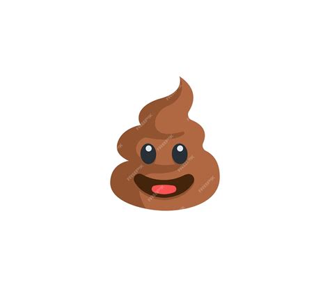 Premium Vector Poop Emoji Vector Illustration Poo Isolated Emoticon