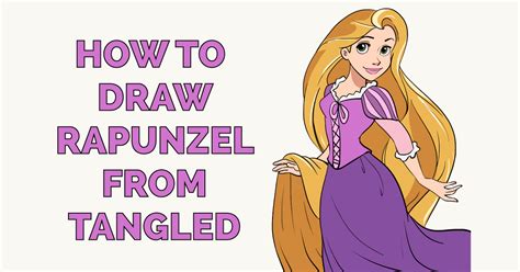 How To Draw Rapunzel From Tangled Really Easy Drawing Tutorial