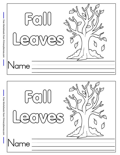 Fall Leaves Mini Book Page 1 • Free Printable Ebook Fall Kindergarten