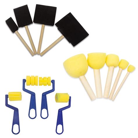 Icraft Diy 12 Pieces Sponge Brush Set For Painting Art And Craft