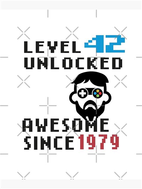 Level 42 Unlocked Since 1979 Middle Aged Man Gamer T Idea For