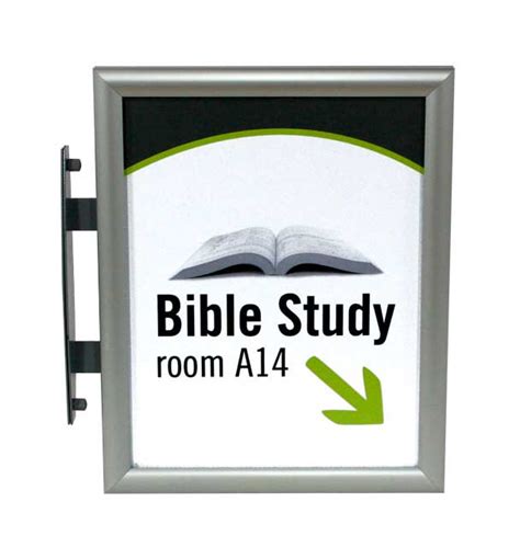 Two Sided Hallway Projecting Snap Frames Wayfinding Signs Display Aisle
