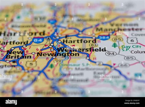Wethersfield Connecticut Usa Shown On A Geography Map Or Road Map Stock