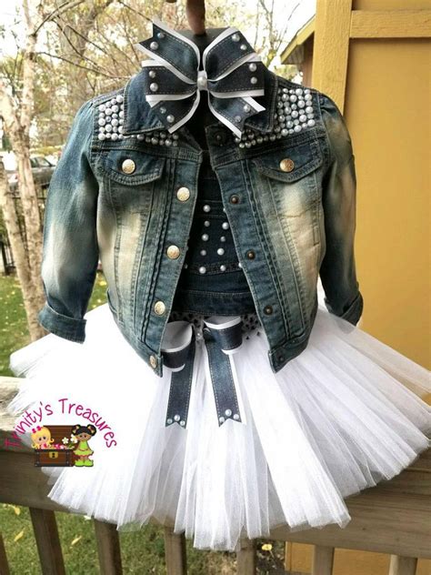 Denim Birthday Outfit Overall Tutu Diamonds And Pearls Outfit