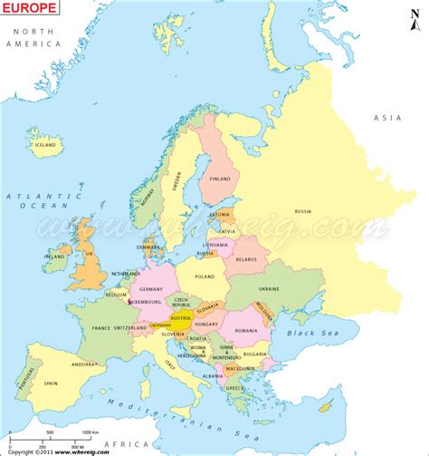 Europe Map Map Of Europen Countries Europe Political Map