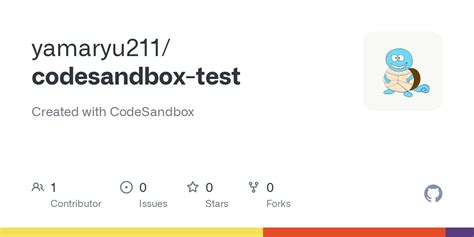 Github Yamaryu Codesandbox Test Created With Codesandbox