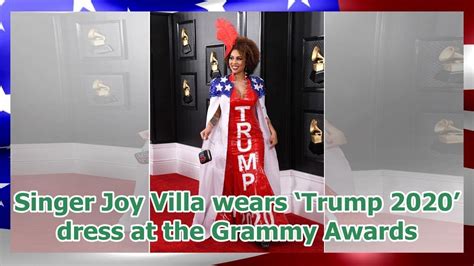 Singer Joy Villa Wears ‘trump 2020’ Dress At The Grammy Awards Youtube