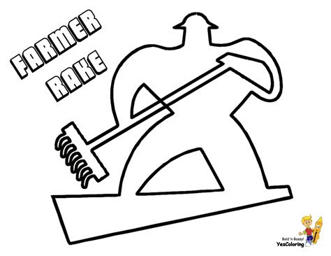 Print Out This Free Tractor Coloring Of Farmer! Slide Crayon! Tell