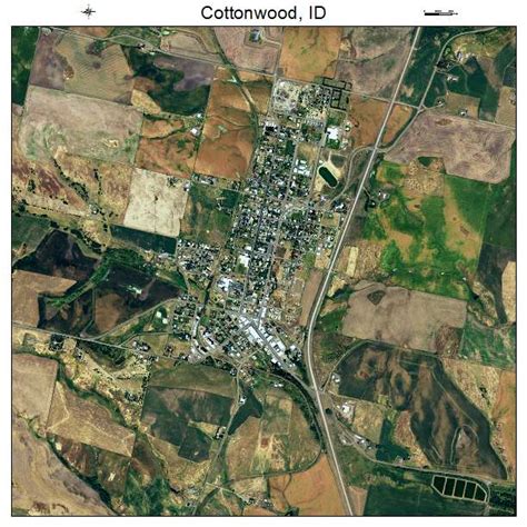 Aerial Photography Map Of Cottonwood Id Idaho