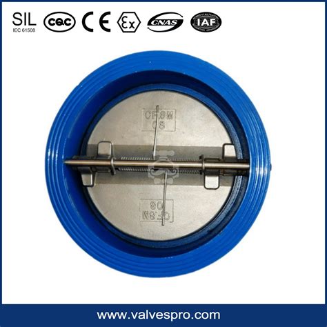 Ductile Iron Body Stainless Steel Disc Dual Plate Wafer Check Valve