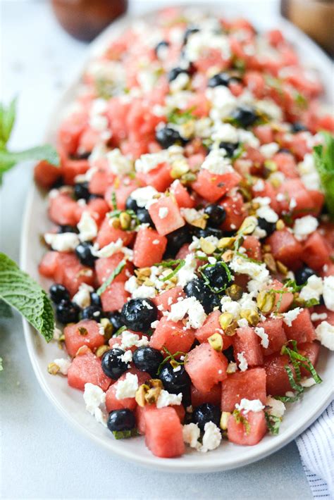 Simply Scratch Watermelon Blueberry Feta Salad Simply Scratch