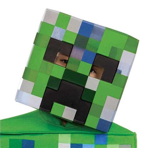 Kids Minecraft Charged Creeper Halloween Costume Jumpsuit ไซด์ 7 8 ปี